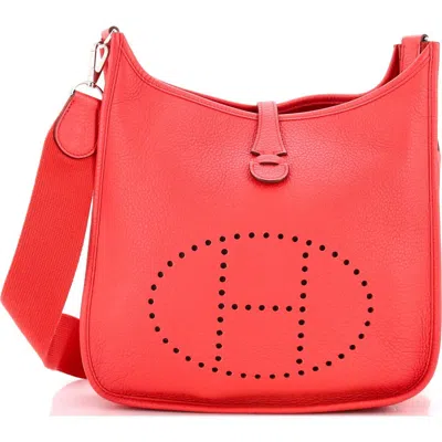 Pre-owned Hermes  Hermes Evelyne Bag Gen Iii Clemence Pm In Purple