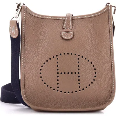 Pre-owned Hermes  Hermes Evelyne Bag Gen Iii Clemence Tpm In Brown