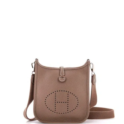 Pre-owned Hermes  Hermes Evelyne Bag Gen Iii Clemence Tpm In Gray