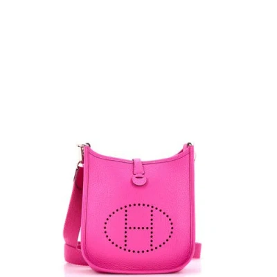 Pre-owned Hermes  Hermes Evelyne Bag Gen Iii Clemence Tpm In Pink