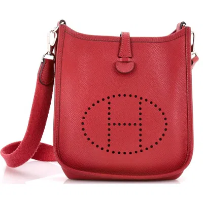 Pre-owned Hermes  Hermes Evelyne Bag Gen Iii Epsom Tpm In Burgundy