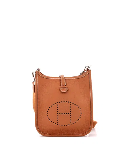 Pre-owned Pre-owned Hermes  Hermes Evelyne Leather Crossbody In Brown