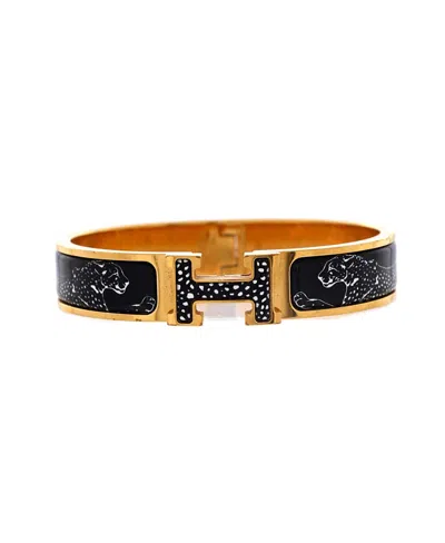 Pre-owned Pre-owned Hermes  Hermes Extra Narrow Clic H Bracelet Printed Enamel