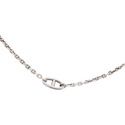 Pre-owned Hermes  Hermes Farandole Long Necklace Sterling Silver 160