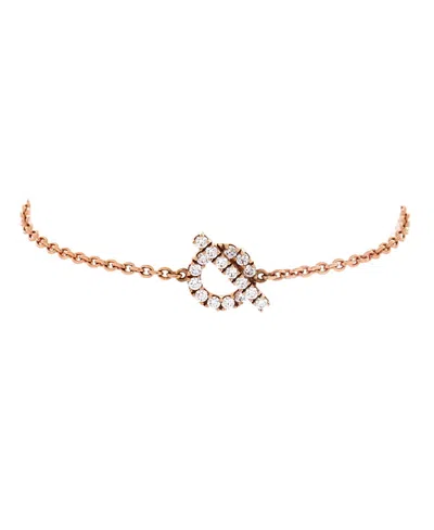 Pre-owned Pre-owned Hermes  Hermes Finesse Bracelet 18k Rose Gold And Diamonds