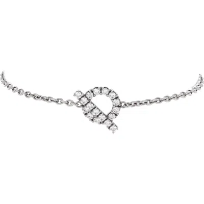Pre-owned Hermes  Hermes Finesse Bracelet 18k White Gold And Diamonds In Metallic
