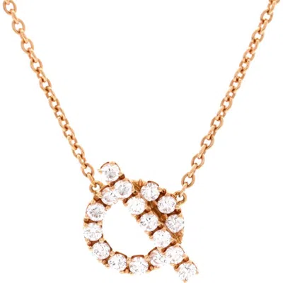 Pre-owned Hermes  Hermes Finesse Pendant Necklace 18k Rose Gold And Diamonds