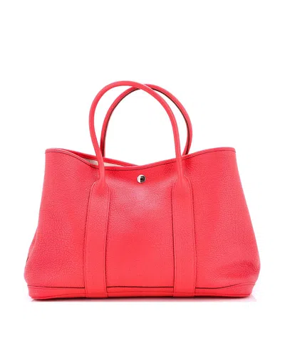 Pre-owned Pre-owned Hermes  Hermes Garden Party Leather Tote In Pink