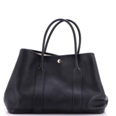 Pre-owned Pre-owned Hermes  Hermes Garden Party Tote Leather 36 In Black