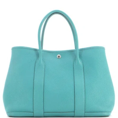 Pre-owned Pre-owned Hermes  Hermes Garden Party Tote Leather 36 In Green