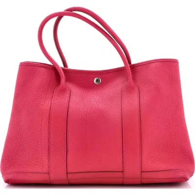 Pre-owned Hermes  Hermes Garden Party Tote Leather 36 In Pink
