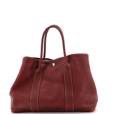 Pre-owned Pre-owned Hermes  Hermes Garden Party Tote Leather 36 In Red