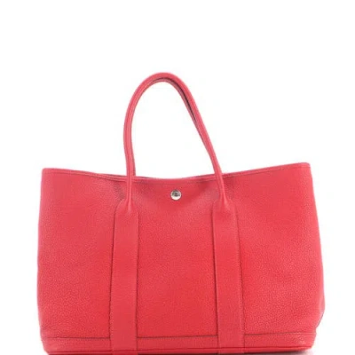 Pre-owned Pre-owned Hermes  Hermes Garden Party Tote Leather 36 In Red