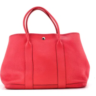 Pre-owned Pre-owned Hermes  Hermes Garden Party Tote Leather 36 In Red