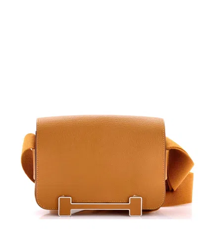 Pre-owned Pre-owned Hermes  Hermes Geta Mini Chevre Mysore Shoulder Bag In Brown