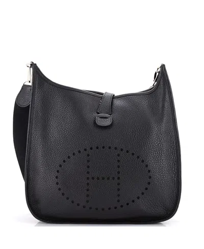 Pre-owned Pre-owned Hermes  Hermes Gm Evelyne Bag Gen Ii Clemence In Black