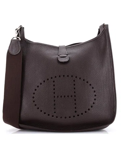 Pre-owned Pre-owned Hermes  Hermes Gm Evelyne Bag Gen Ii Clemence In Brown