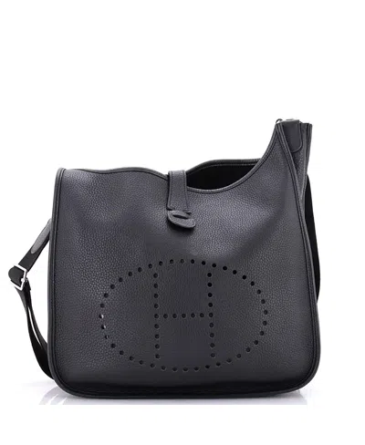 Pre-owned Pre-owned Hermes  Hermes Gm Evelyne Bag Gen Iii Clemence In Black