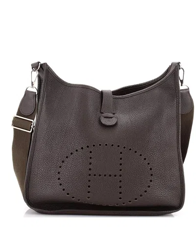 Pre-owned Pre-owned Hermes  Hermes Gm Evelyne Bag Gen Iii Clemence In Brown