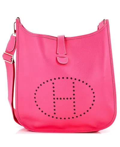 Pre-owned Pre-owned Hermes  Hermes Gm Evelyne Bag Gen Iii Epsom In Pink