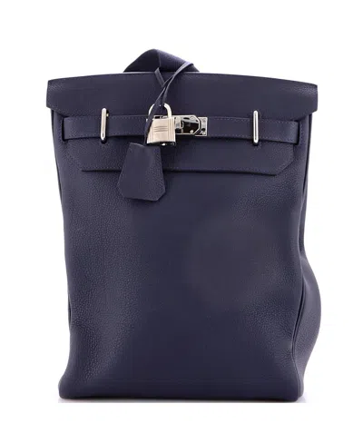 Pre-owned Pre-owned Hermes  Hermes Gm Hac A Dos Backpack Togo In Blue