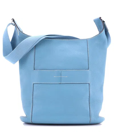 Pre-owned Pre-owned Hermes  Hermes Gm Sac Good News Bag Leather In Blue