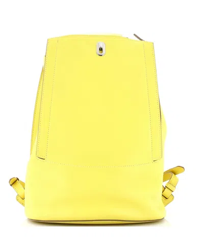 Pre-owned Pre-owned Hermes  Hermes Gr24 Backpack Evercolor In Yellow