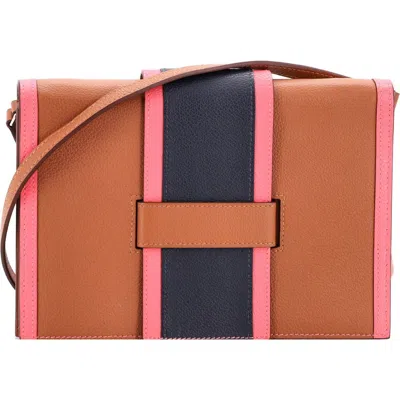 Pre-owned Hermes  Hermes H Passant Clutch Shoulder Bag Evercolor In Brown