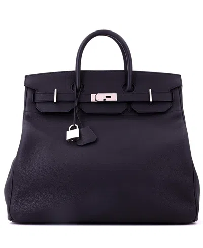 Pre-owned Pre-owned Hermes  Hermes Hac 40 Handbag Black Togo With Palladium Hardware