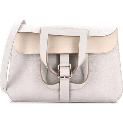 Pre-owned Hermes  Hermes Halzan Bag Clemence 31 In Gray