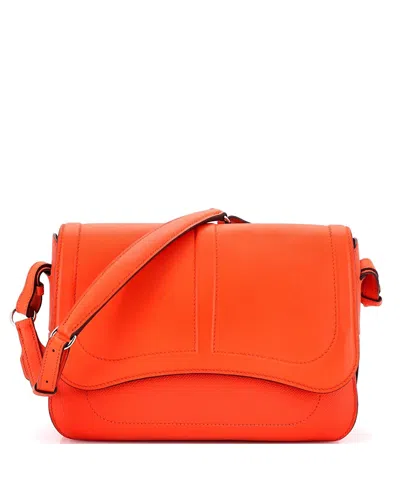 Pre-owned Pre-owned Hermes  Hermes Harnais Shoulder Bag Epsom And Swift In Orange