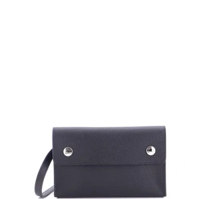 Pre-owned Hermes  Hermes Hermesnap Wallet Bag Epsom In Black