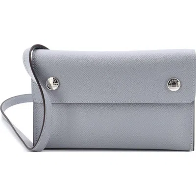 Pre-owned Hermes  Hermes Hermesnap Wallet Bag Epsom In Gray