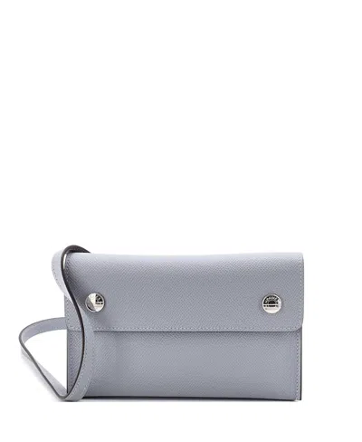 Pre-owned Pre-owned Hermes  Hermes Hermesnap Wallet Bag Epsom In Gray