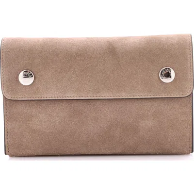 Pre-owned Hermes  Hermes Hermesnap Wallet Bag Grizzly And Swift In Brown
