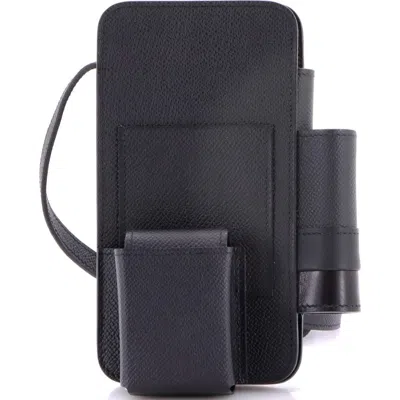 Pre-owned Hermes  Hermes Hermesway Phone Case Crossbody Bag Epsom In Black