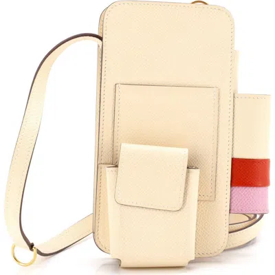 Pre-owned Hermes  Hermes Hermesway Phone Case Crossbody Bag Epsom In Brown