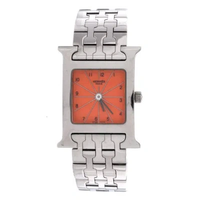 Pre-owned Hermes  Hermes Heure H Quartz Watch Stainless Steel 21 In Metallic