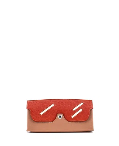 Pre-owned Pre-owned Hermes  Hermes In-the-loop Wink Glasses Case Leather In Brown