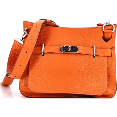Pre-owned Hermes  Hermes Jypsiere Bag Clemence 31 In Orange
