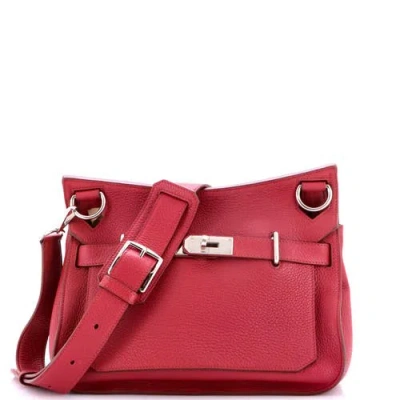 Pre-owned Hermes  Hermes Jypsiere Bag Clemence 31 In Red