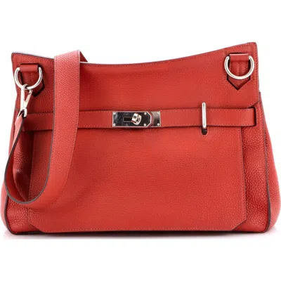 Pre-owned Hermes  Hermes Jypsiere Bag Clemence 34 In Brown