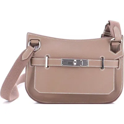 Pre-owned Hermes  Hermes Jypsiere Bag Evercolor Mini In Brown
