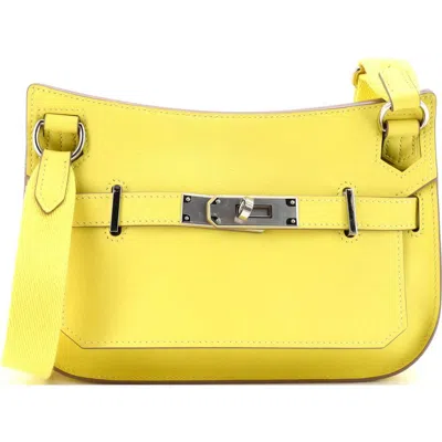 Pre-owned Hermes  Hermes Jypsiere Bag Swift Mini In Green
