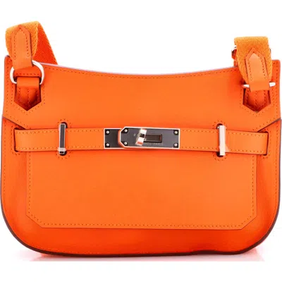 Pre-owned Hermes  Hermes Jypsiere Bag Swift Mini In Orange