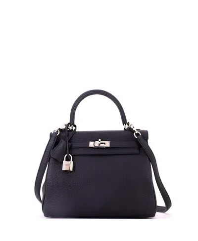 Pre-owned Pre-owned Hermes  Hermes Kelly 25 Handbag Black Togo With Palladium Hardware