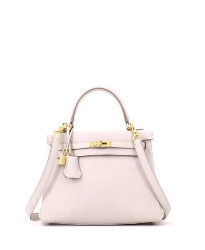 Pre-owned Pre-owned Hermes  Hermes Kelly 25 Handbag Light Togo With Gold Hardware In Beton