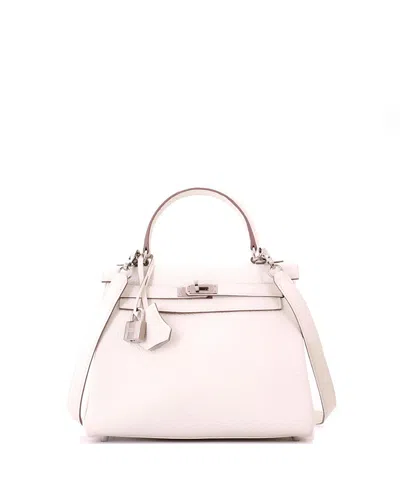 Pre-owned Pre-owned Hermes  Hermes Kelly 25 Handbag Light Togo With Palladium Hardware In Brown