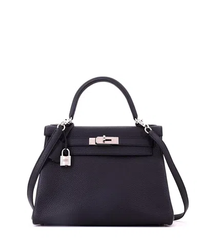 Pre-owned Pre-owned Hermes  Hermes Kelly 28 Handbag Black Togo With Palladium Hardware