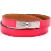 Pre-owned Hermes  Hermes Kelly Belt Leather Thin In Red